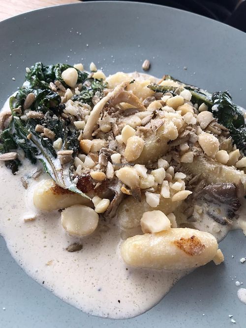 Gnocchi with macadamia cream sauce  at Kawul in Pokolbin