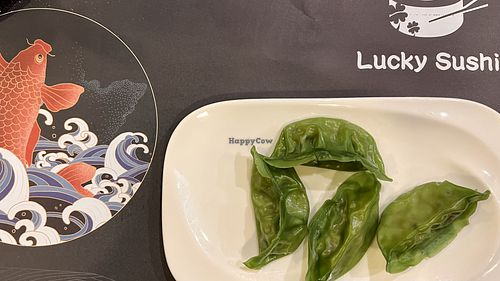 Veggie dumplings .  at Lucky Sushi in Civitavecchia