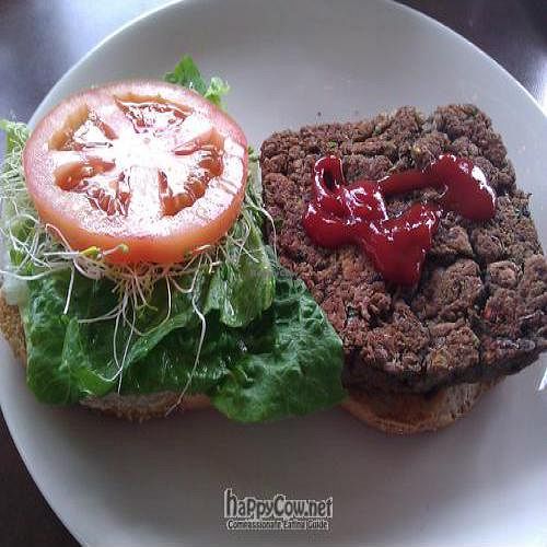 lentil burger at Green Leaves - West Hollywood in West Hollywood