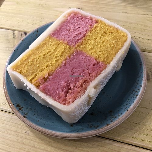 Vegan Battenburg at Love Brew Scarborough in Scarborough