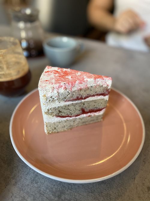 Vegan cake at Rabbit Run in St Petersburg