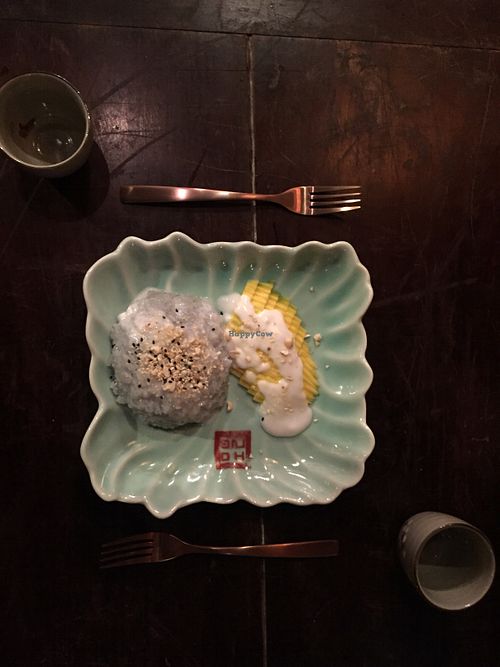 Sticky mango dessert at Top Tep - Modern Vietnamese Kitchen & Bar in Berlin