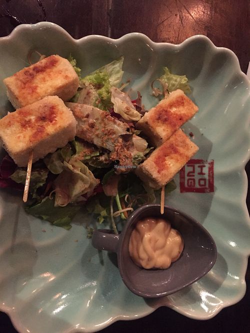Number 14 starter - fried tofu with lemongrass (super good) at Top Tep - Modern Vietnamese Kitchen & Bar in Berlin