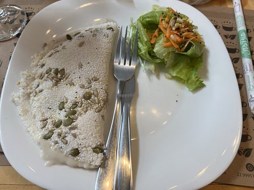 Tapioca with vegan cheese and tomatoes  at Skin Shape in Campos Dos Goytacazes