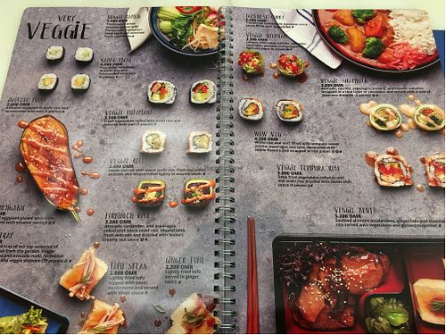  Vegan menu  at Sumo in Muscat