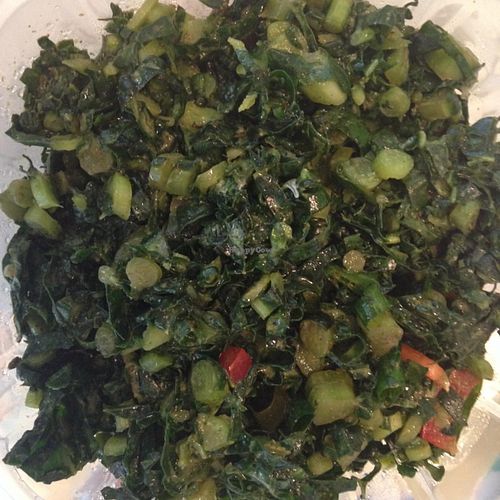 spicy kale at Healthful Essence in Atlanta