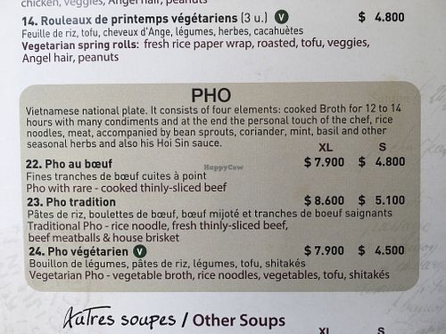 Vegan soup at Le Bistrot Viet in Santiago