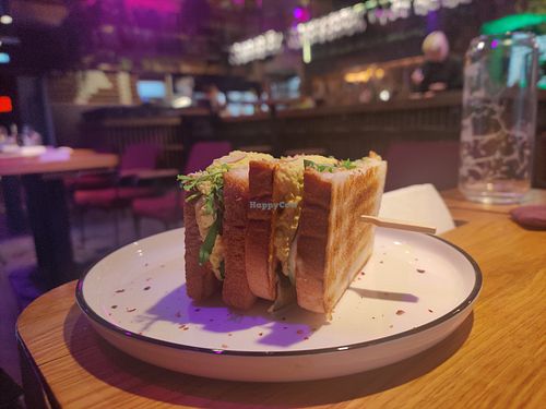 Eggless salad sandwich at Mission in Moscow