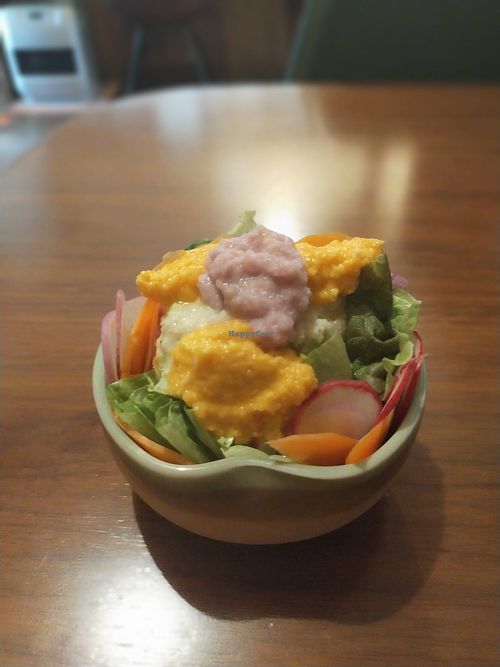 Very cute salad at Kitchen J Lotus in Uji