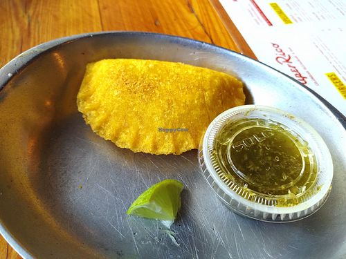 Vegan empanada at Super Rico in Orlando