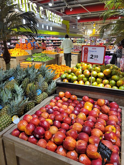 Lots of fruit, only a few reasonably priced though as everything is imported at Ling and Sons in Oranjestad