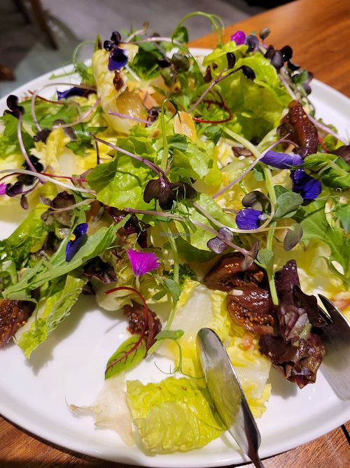 Grilled past and dried Fig salad at Uncle Q in Taipei