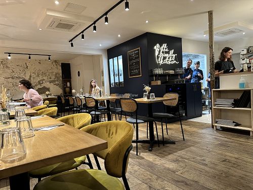 Inside  at the friendly kitchen in Paris