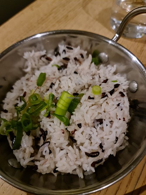 Rice with the curry at Peregian Beach Hotel in Peregian Beach