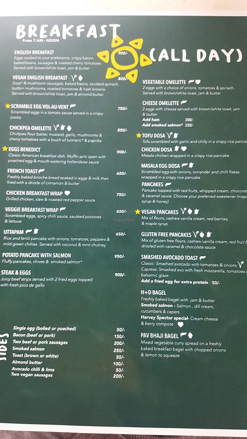 Breakfast Menu at Honey & Dough in Nairobi