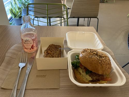 Got the carrot cake to go but who was I kidding I ate it immediately  at Ici la terre in Bordeaux