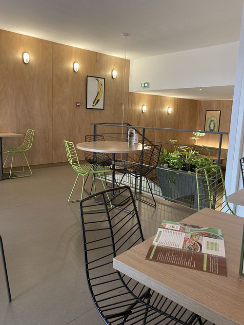 Chill vibes on the loft level  at Ici la terre in Bordeaux