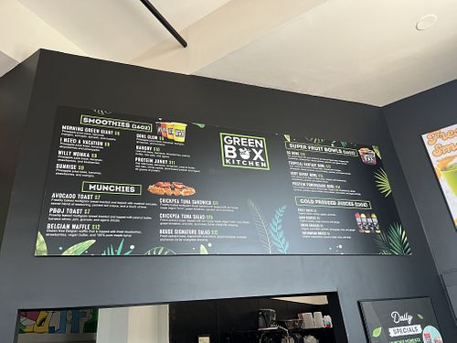 Menu - August 2024  at Green Box Kitchen in Wilmington