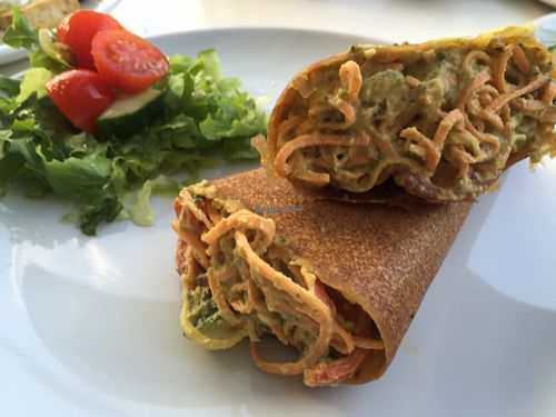 raw wrap with sweet potatoe and avo :) at The Greenside Cafe in Johannesburg