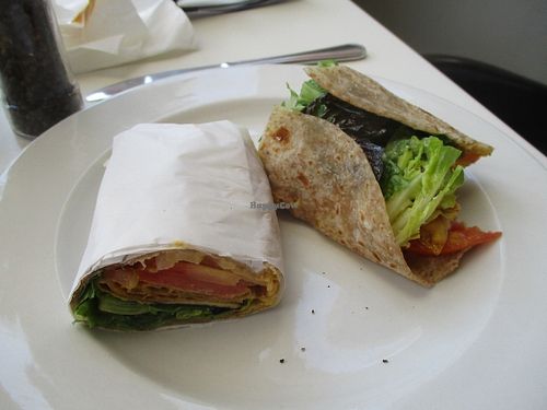 BTL wrap with vacon and veggies at The Greenside Cafe in Johannesburg