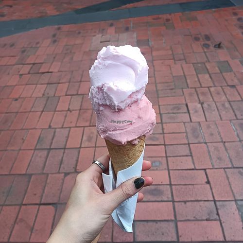 grapefruit sorbet, banana + strawberry sorbet at Augustus Gelatery in Upper Ferntree Gully