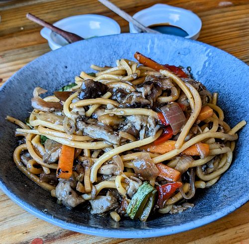 Yaki soba was pretty great at Nana Veg in Salvador