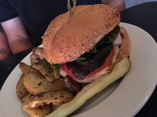 Cheeseburger at Blossoming Lotus - Irvington in Portland