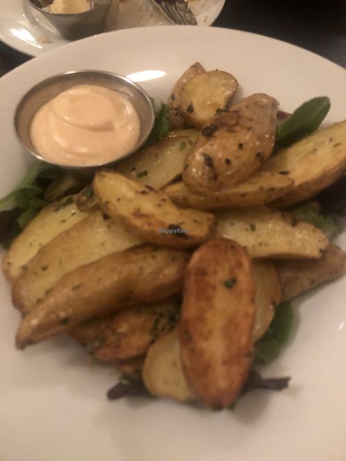 Fingerling potatoes and aioli at Blossoming Lotus - Irvington in Portland