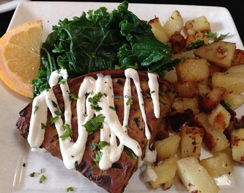 Daily special frittata, with kale and roasted potatoes at Blossoming Lotus - Irvington in Portland