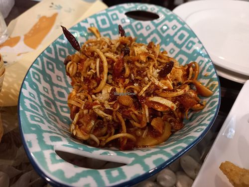 Banana blossom salad at Shewe Vegan & Vegetarian Cafe in Chiang Mai