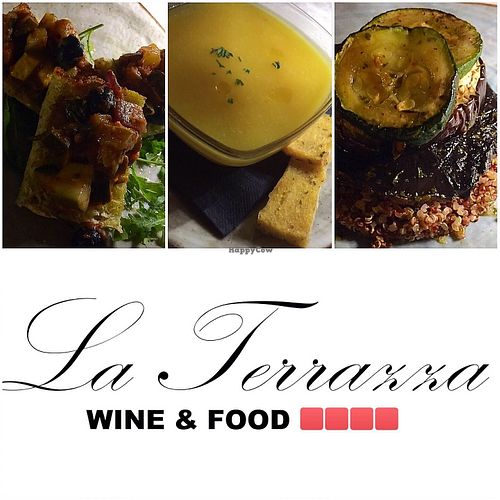 Chef’s menu: bruchetta, pumpkin soup & quinoa with vegetables💗 at La Terrazza in Kralendijk