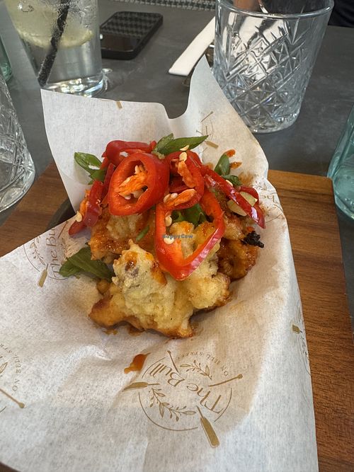 CAULIFLOWER WINGS with
Hoisin dressing, seaweed  at The Bull on Bell Street in Henley-on-thames