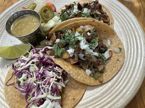 Vegan taco trio   at Flores in Corte Madera