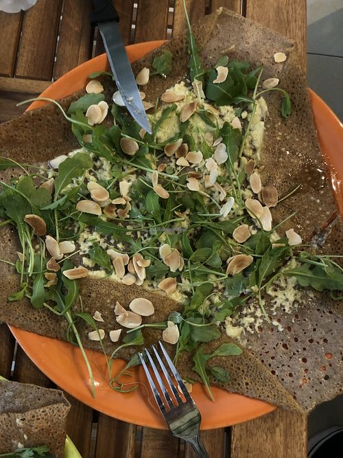 Rucola and vegan cheese!  at Las Delicias de Emma in Tenerife