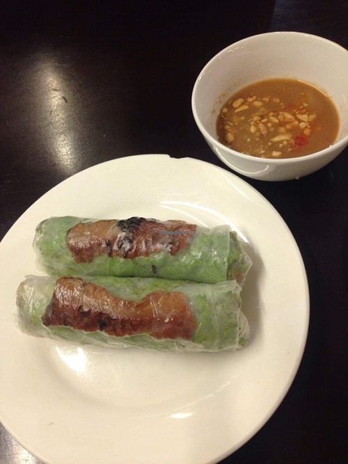 fresh spring rolls at Vegan Heaven in Da Lat