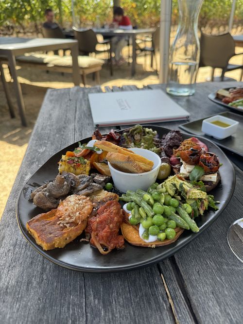 Vegan platter  at Poppies in Martinborough