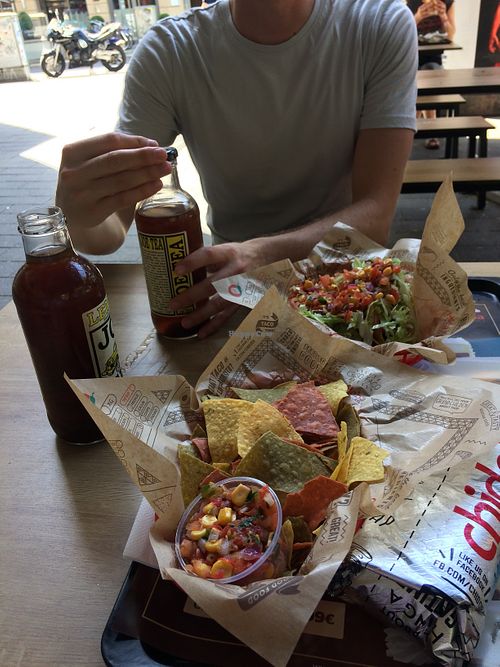 Vegan tacos and nachos at Chidoba Mexican Grill - Kaiserstraße in Frankfurt