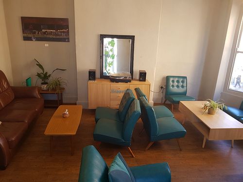 Cool upstairs seating at Cafe Etch in Middlesbrough