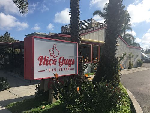 Sign at front at Nice Burger - Costa Mesa in Costa Mesa