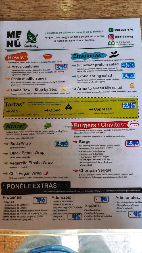 menú 2 at Baidewey in Montevideo