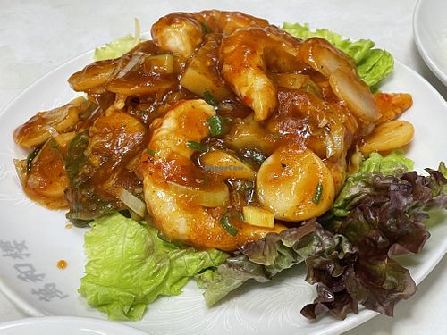 Vegan Shrimp chili  at Banwarou in Yokohama