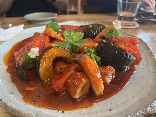 Spicy fruits and veggies  at Jag Eunbueok 작은부엌 in Jeju