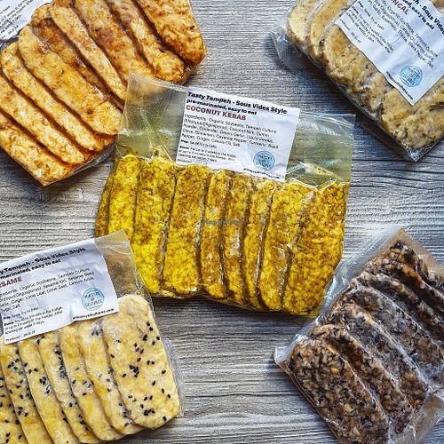 Marinated tempeh versions are available.  at Wild & Cultured in Berlin