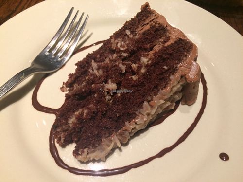 German chocolate cake...half a piece! at Cafe Sunflower in Atlanta