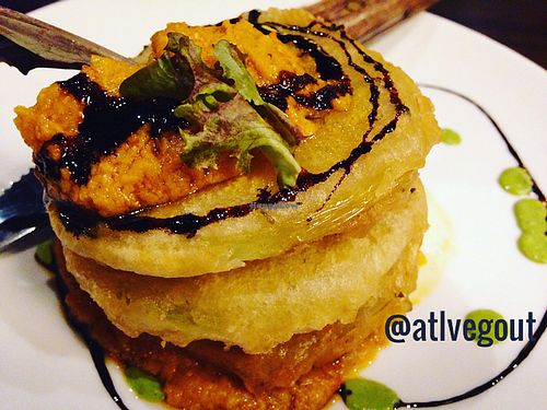 fried green tomatoes  at Cafe Sunflower in Atlanta