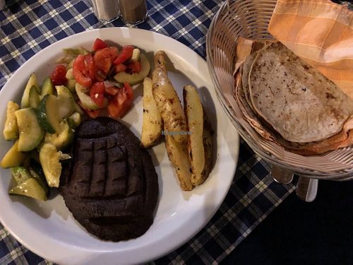 Veganized  vegetables of the day at Hotel Tikal Inn in Tikal