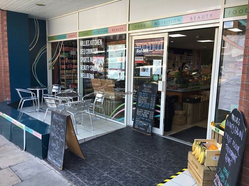 outside at Millies Fresh and Organic in Leeds