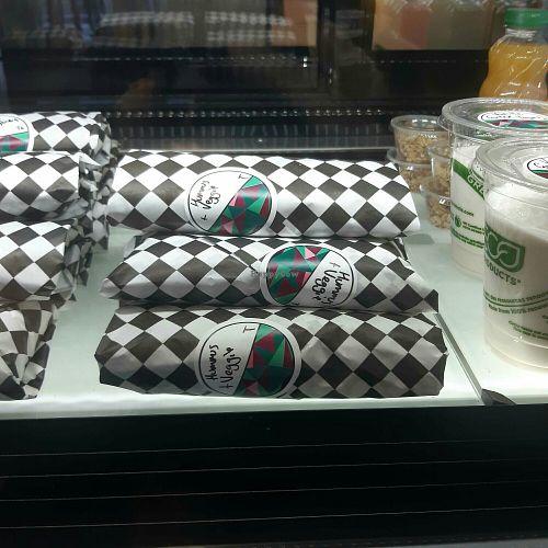 Vegan wraps at Brew Beans Coffee in Truro