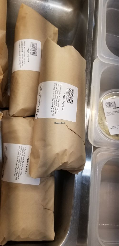 Vegan sandwich ready to go at Wild Rivers Market in Crescent City