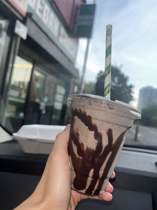 Oreo milkshake   at Vegan Shack in Manchester